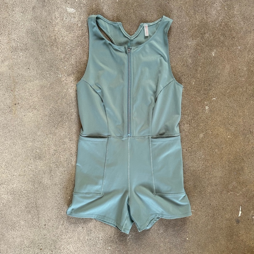 Free People Movement Show Me Something Shortse Misty Forest Size Medium Romper View 6